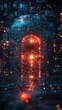 © furyon - cybersecurity concept visualized as a digital lock being picked by an anonymous hacker dark tones and glowing interfaces create a tense highstakes atmosphere