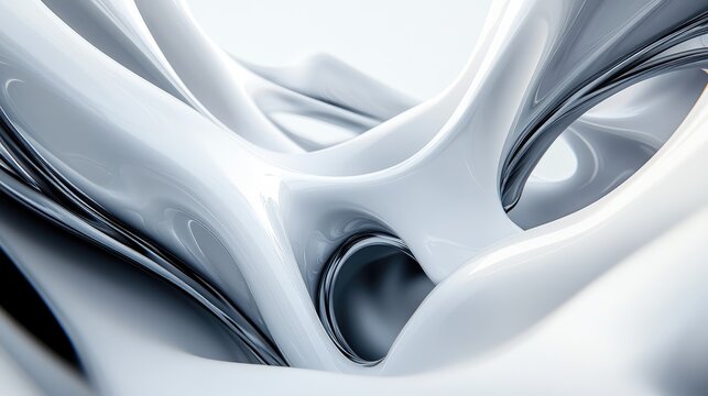 3D rendering of abstract forms in a futuristic design, with a clean background and ample space for text. No people or logos.
