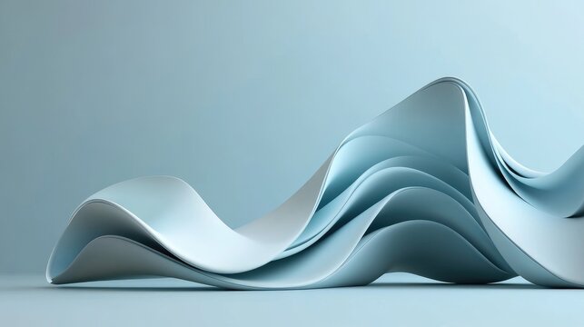 3D rendering of smooth, futuristic abstract shapes on a minimal background, offering text space. No people or logos for a clean design.