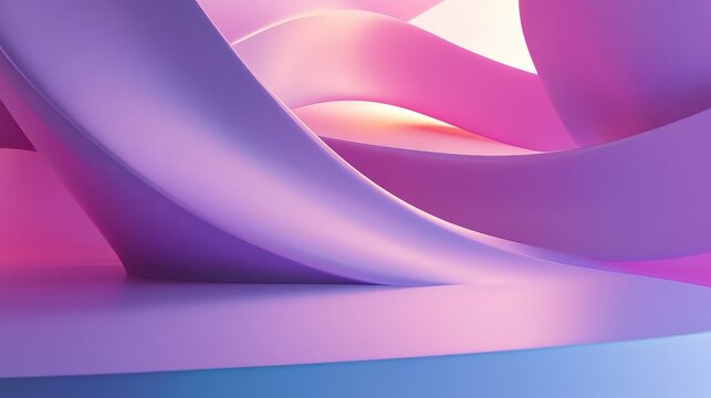 3D rendering of smooth, futuristic abstract shapes on a minimal background, offering text space. No people or logos for a clean design.