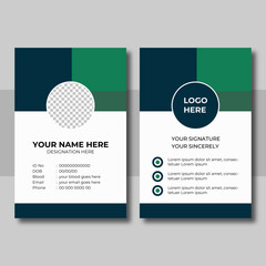 Wall Mural - Corporate ID Card Design Template