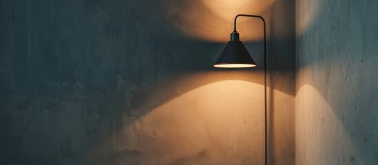 Wall Mural - object image lamp wall gray surface