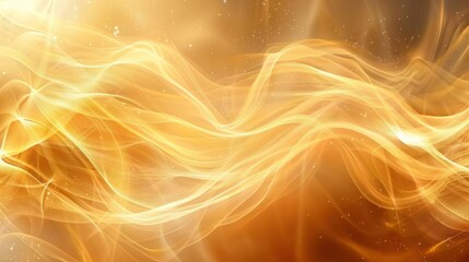 Wall Mural - Flameless fire image with golden flames.