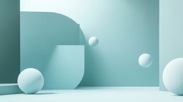 Sleek 3D abstract shapes floating in a futuristic scene, designed with space for text. Minimal background with no people or logos.