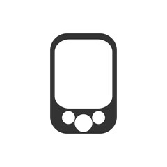 Poster -  Smartphone Icon in Simple Black Design. Vector illustration of a minimalist smartphone icon in black. A simple, modern design suitable for digital or technology-related projects.