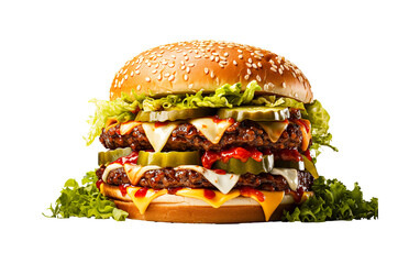 Hamburger Burger on a isolated white background