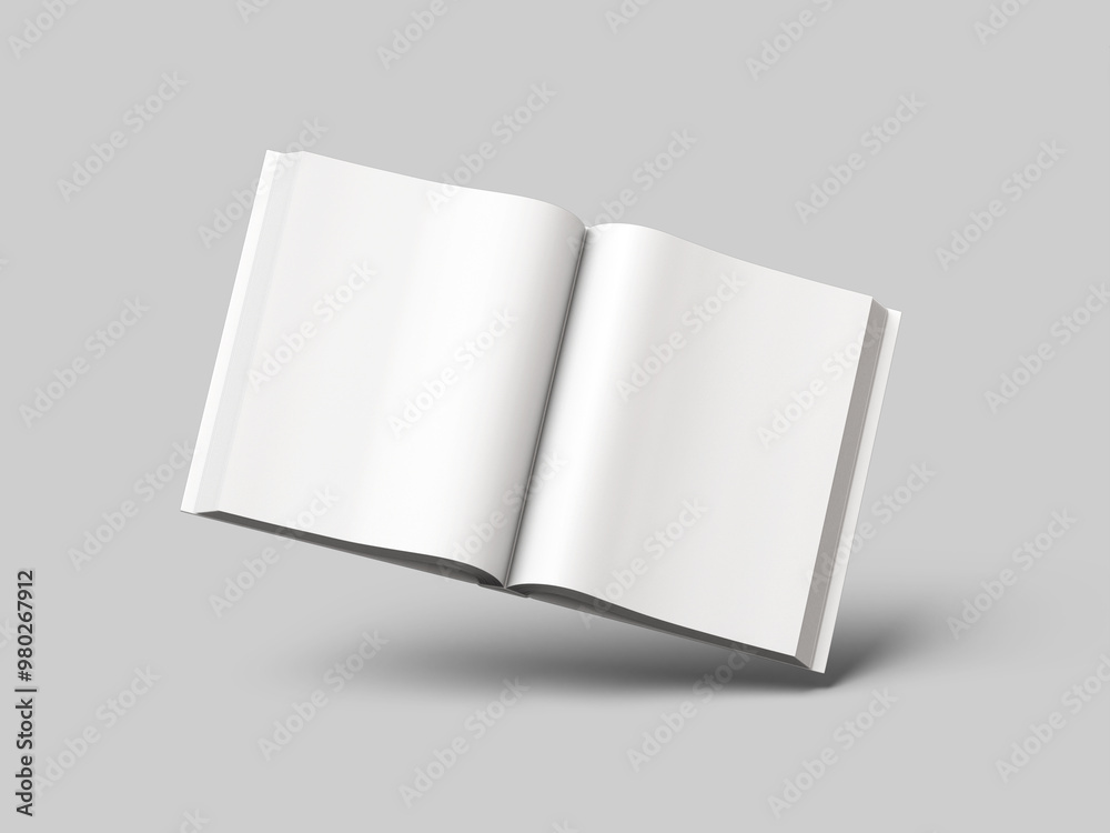 Blank Floating White Book Mockup 3D Isolated Stock Photo | Adobe Stock