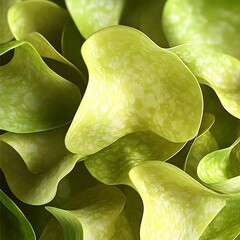 Wall Mural - Close-up of green leaves with a mottled pattern.