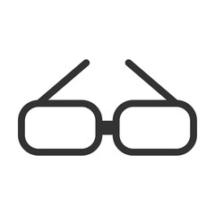 Poster - Minimalistic Eyeglasses Icon in Black and White Design. Simple and modern eyeglasses icon in black and white style, perfect for app design, web graphics, and user interfaces.