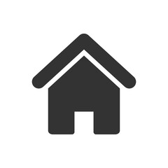 Poster - black house icon symbolizing home, real estate, or property. Perfect for web, app design, or real estate marketing.