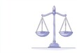 © VIK - Legal scales isolated on white background in one continuous line