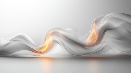 Wall Mural - Abstract flowing shapes with soft lighting and a serene ambiance.