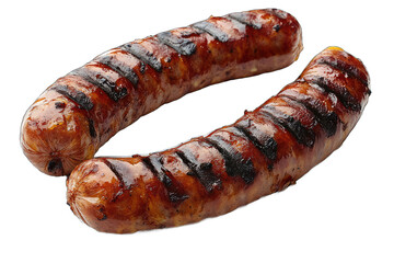 Sausage isolated on white or transparent