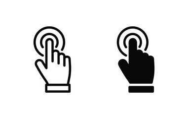 Poster - Hand click icon vector