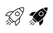 © OLYVIA - Rocket icon, rocket sign vector