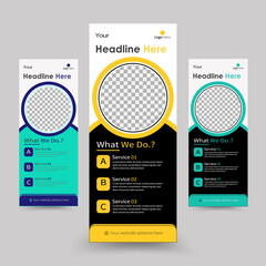 roll up banner design by illustrator.
