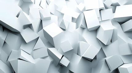 Wall Mural - Abstract background of white geometric shapes.