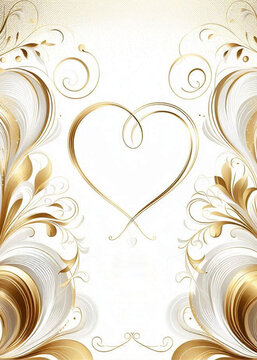 Gold luxury hydrangea wedding anniversary Invitation card template