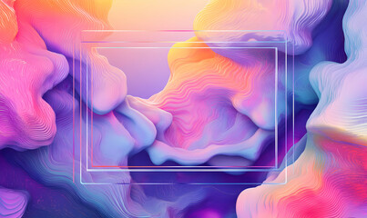 Sticker - Abstract background with vibrant color gradients and flowing lines.