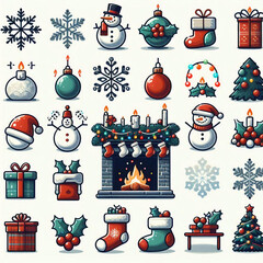 Canvas Print - Christmas Icons