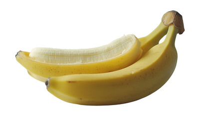 banana isolated on white background and PNG