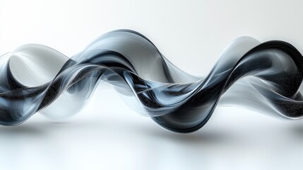 Wall Mural - Abstract wave design showcasing fluid motion and elegance.