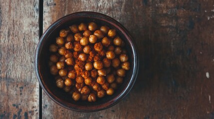 Spicy Roasted Chickpeas with Chili and Cumin. Addictive Snack Option