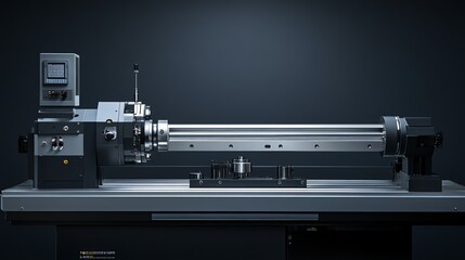 Poster - Industrial Machine with a Metal Bar and Digital Display
