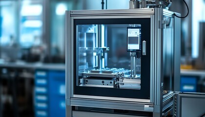 Poster - Automated Industrial Machine with Digital Interface