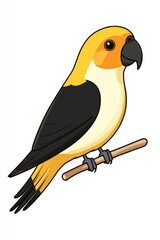 Poster - Yellow-headed Parrot Illustration