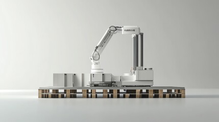 Poster - Industrial Robot Arm on Pallet Platform