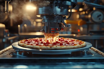 Poster - Robotic Arm Dispensing Cheese on a Pizza