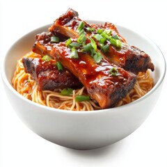 Wall Mural - A bowl of ribs noodles that looks very appetizing