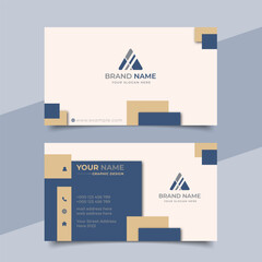 Sticker - Creative modern blue business card design  name card corporate visiting card and simple clean template vector design