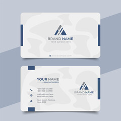 Wall Mural - creative modern blue business card design name card corporate visiting card and simple clean templat