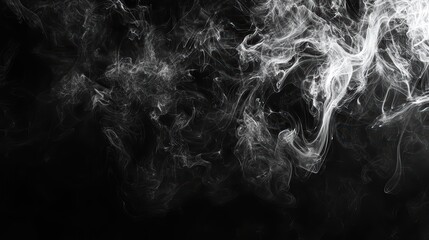 Wall Mural - Abstract Dark Smoke Wallpaper. Swirling dark smoke against a black background.