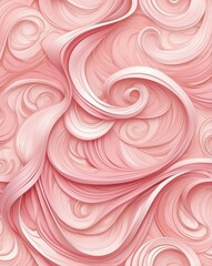 Sticker - Subtle ribbon swirls with blush to light rose gradient