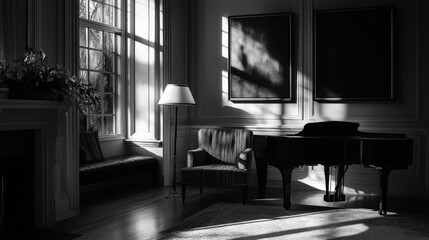 Wall Mural - Black and white light provides a classic and dramatic approach to visual composition.