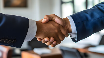 Wall Mural - Closeup of handshake of business partners