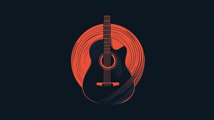 Poster - Create a logo featuring an abstract representation of an acoustic guitar.