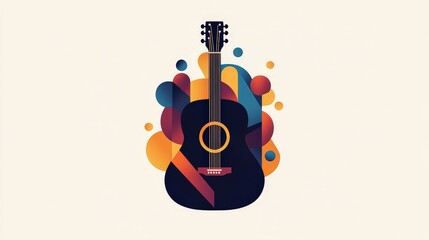 Poster - Create a logo featuring an abstract representation of an acoustic guitar.