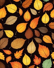 Poster - Autumn leaf transition with orange to deep brown