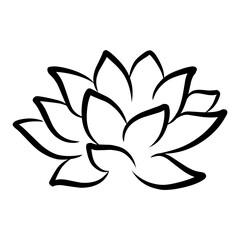 Wall Mural - Lotus Flower Icon Vector