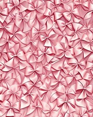 Poster - Bow pattern with gradient of soft pink to blush