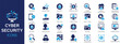 © MDRUHULAMIN - Cyber security icons set. Computer and internet security symbols icons set. Modern outline elements, graphic design concepts.