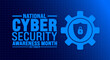 © Neelrong - National Cyber security or Cybersecurity Awareness Month background or banner design template is observed every year in October. Holiday concept. Template for card, poster, placard, template. eps 10