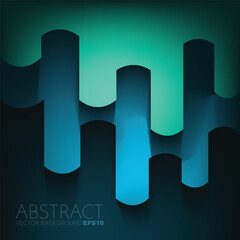 Poster - graphic vector curve line overlap background for text and message design