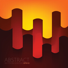 Poster - graphic vector curve line overlap background for text and message design