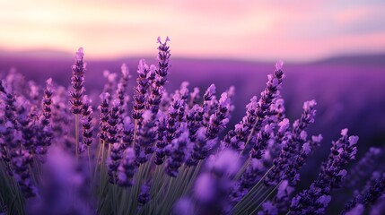 lavender field at sunset