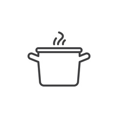 Sticker - Saucepan line icon